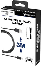 Cable Subsonic Charge & Play Cable (3m) Playstation 5 PS5